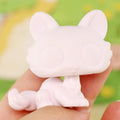 1 Pc lps crouching cat white base