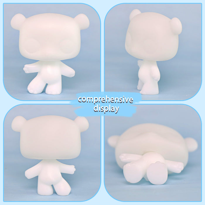 1 Pc Mini Bear White Base ( Not Bobble)