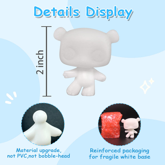 1 Pc Mini Bear White Base ( Not Bobble)
