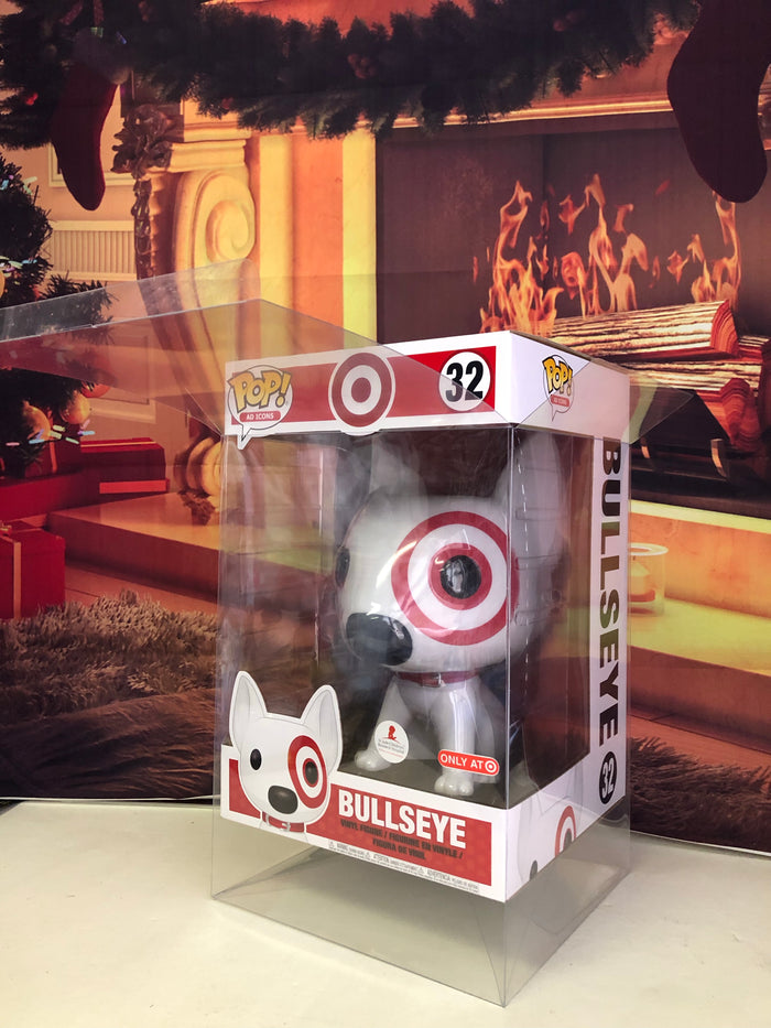 Bullseye Target Pop 10 inch Jumbo Size Funko Pop Protectors - 0.60mm Thick UV Resistant Funko Pop Shield Protectors - The Best Quality Ultra Premium, Superior Strength, High Ultraviolet Protection, Scratch Resistant Coating, Reinforced Edges, Flat Top Stacking