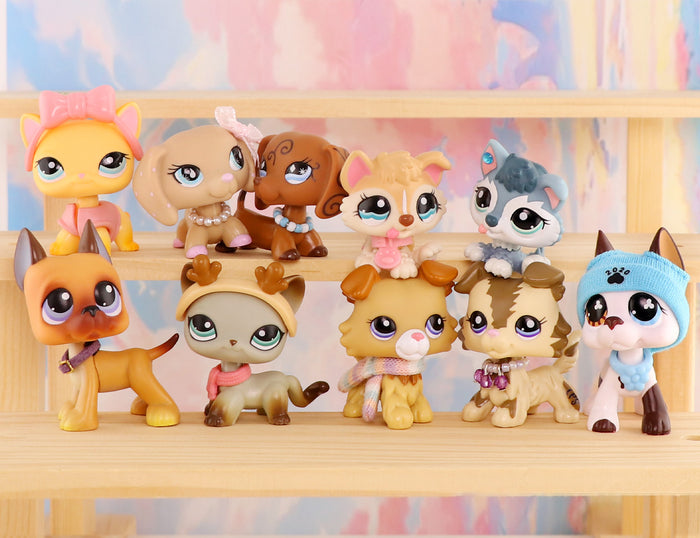 10 Pcs lps cat and dog figure pack