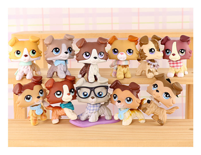 11 Pcs mini collie figures