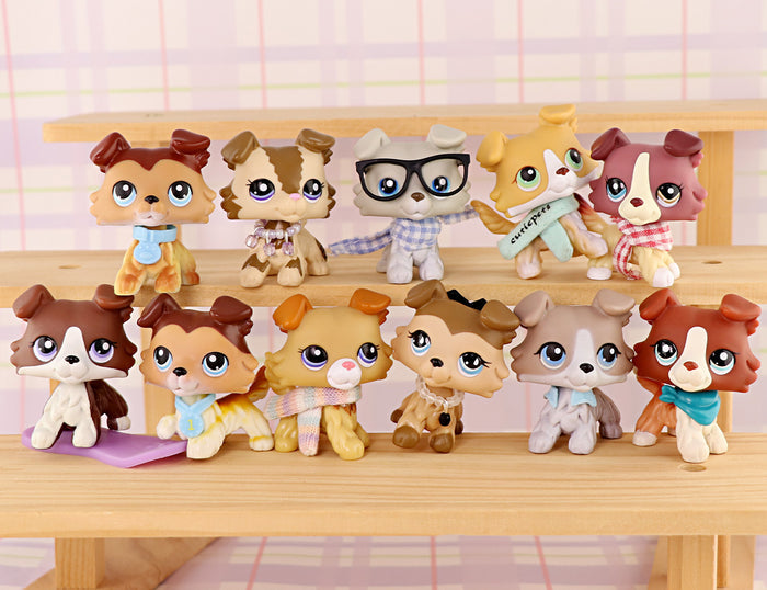 11 Pcs mini collie figures