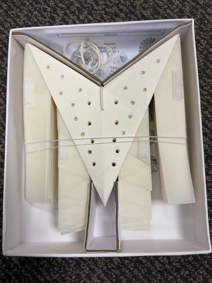 16" White Glacier Snowflake Star Lantern Pizzelle Design