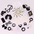 18 pcs black accessories lot H08