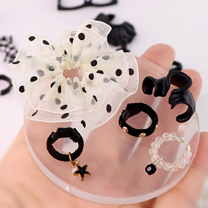 18 pcs black accessories lot H08