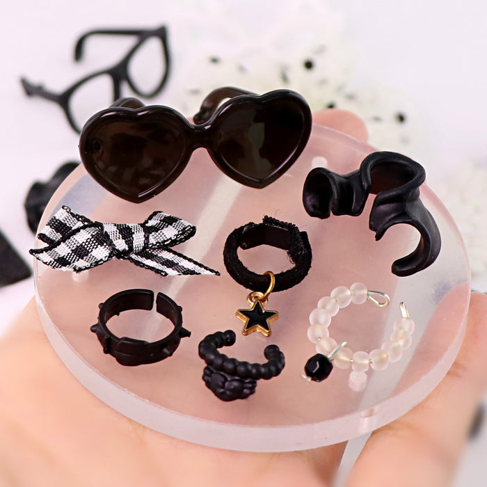18 pcs black accessories lot H08