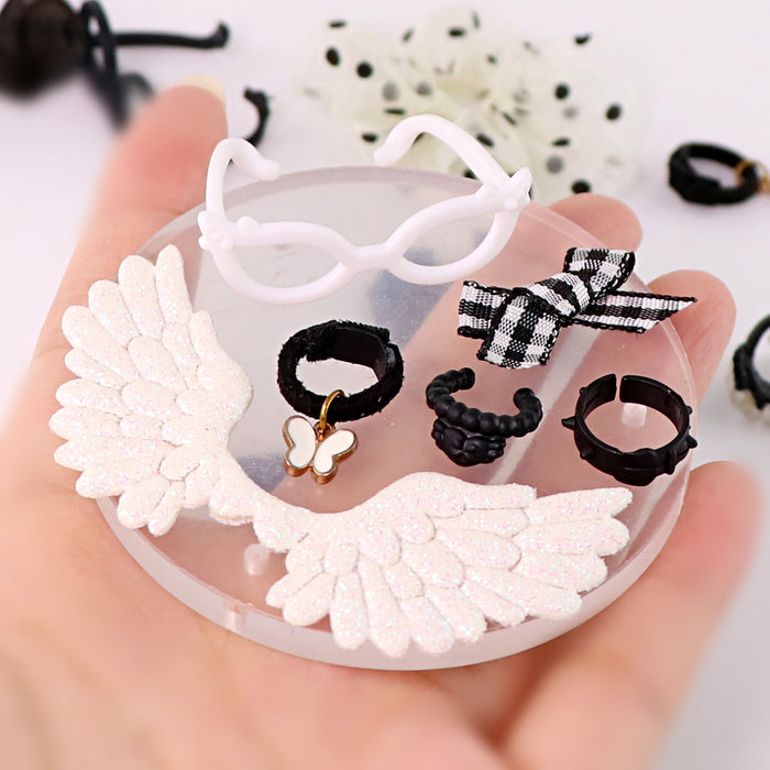 18 pcs black accessories lot H08