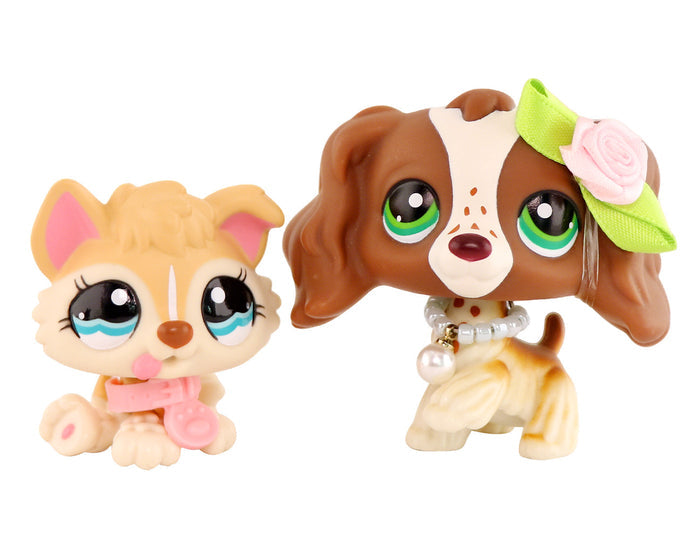 2 Pc Puppy Husky and Cocker Spaniel Pack
