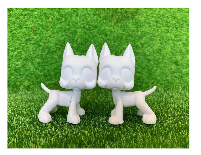 2 Pcs Custom lps great dane white base pack