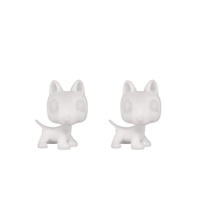 2 Pcs lps bull terrier white base pack