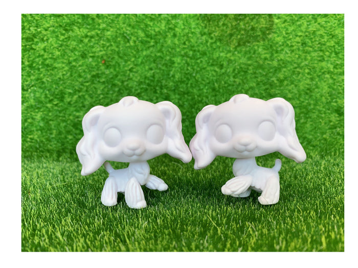 2 Pcs lps cocker spaniel white base pack