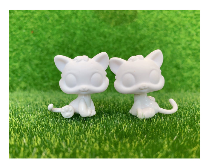 2 Pcs lps kitten white base pack
