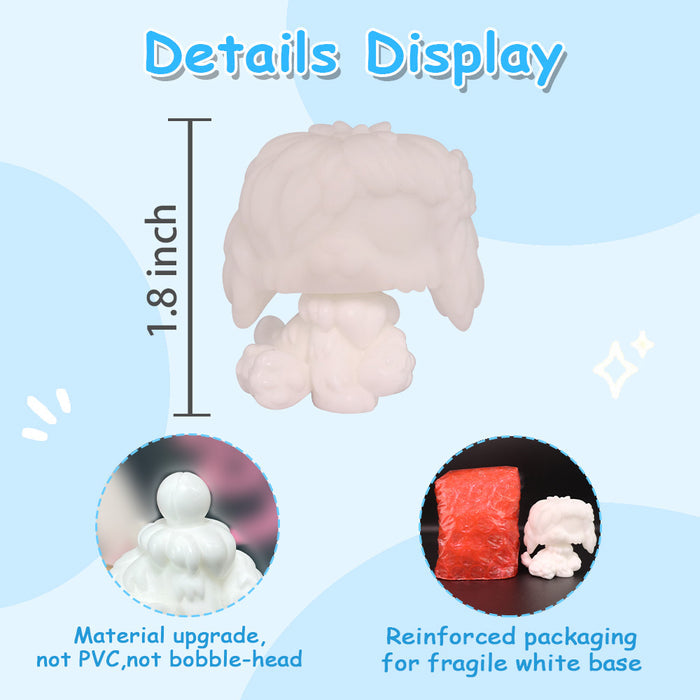 2 Pcs lps sheepdog white base  pack ( Not bobble head)