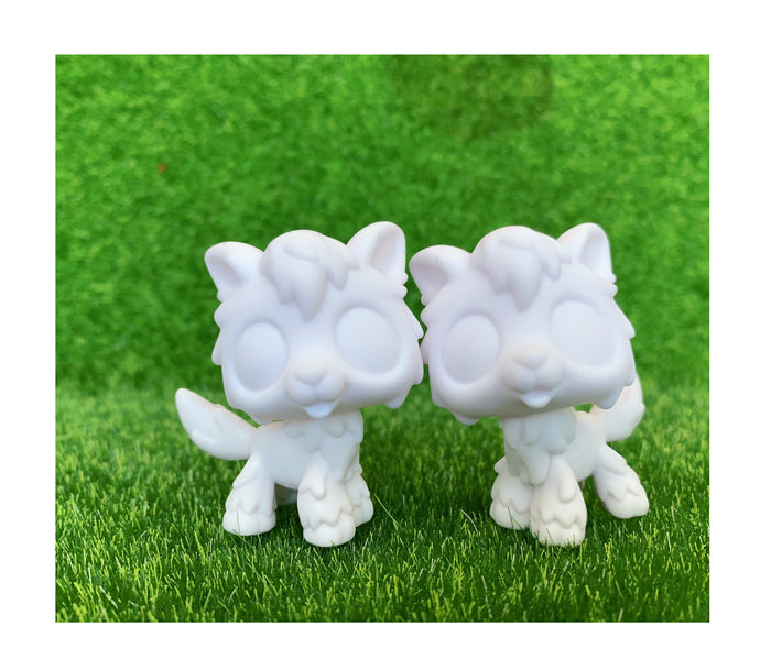 2 Pcs lps timer wolf white base pack