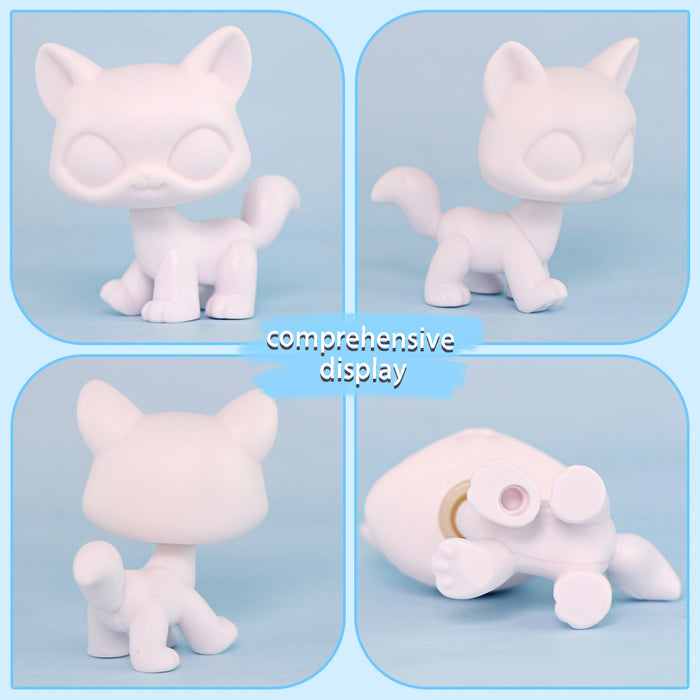 2 Pcs lps walking cat white base pack