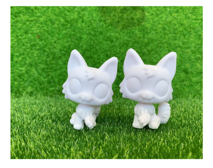 2 Pcs lps wolfcat white base pack