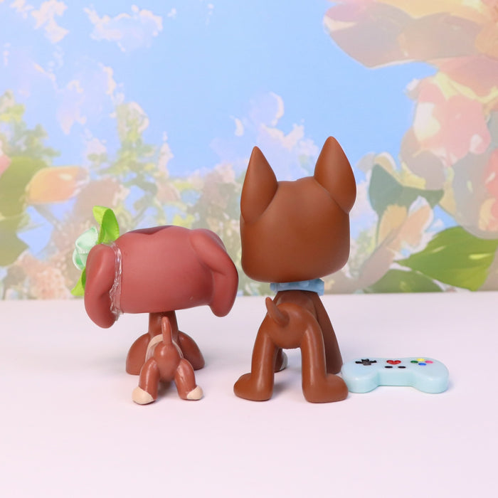 2 pcs mini lps dogs