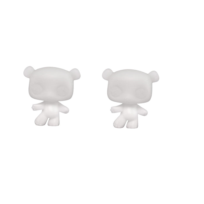 2 Pcs minilps stand bear white base pack
