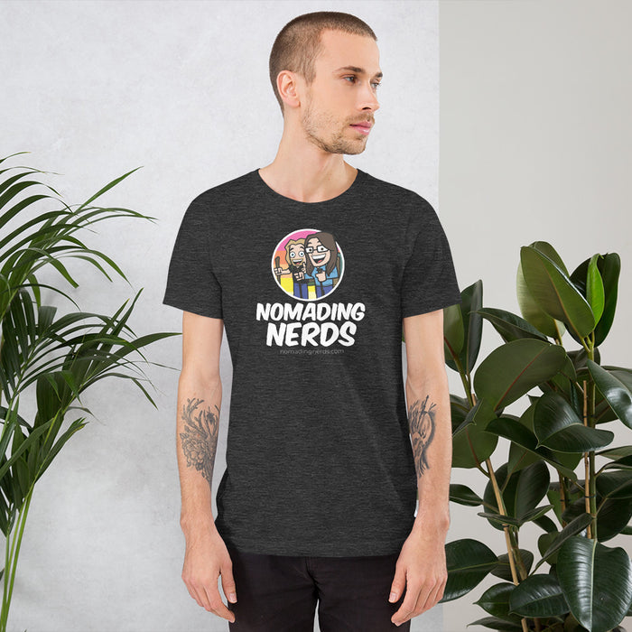nomading nerds logo shirt travel digital nomad location independent remote work