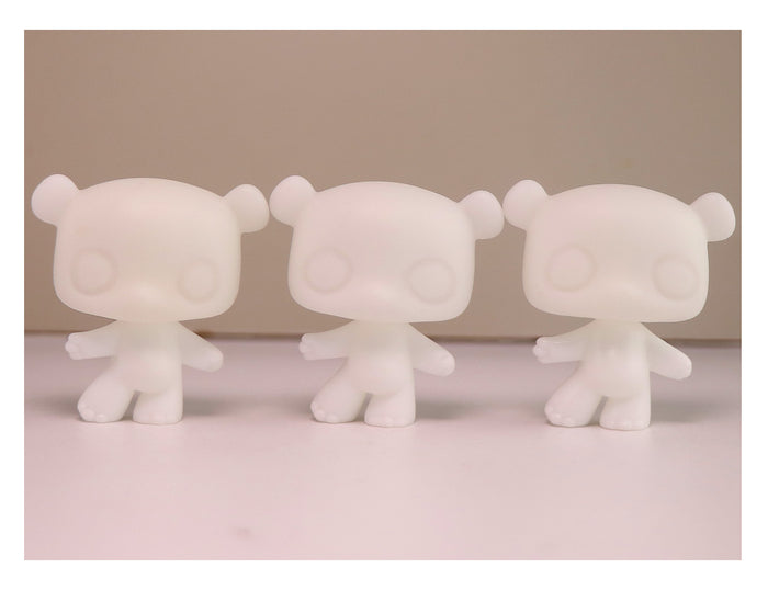 3 Pcs mini bear white base pack