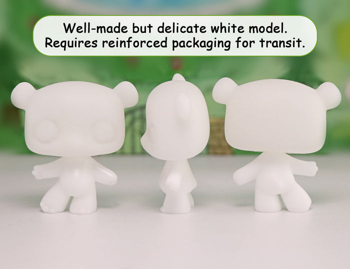 3 Pcs mini bear white base pack