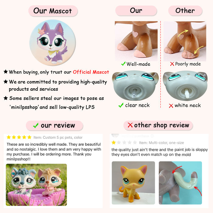 3 Pcs mini cat and dog Pack