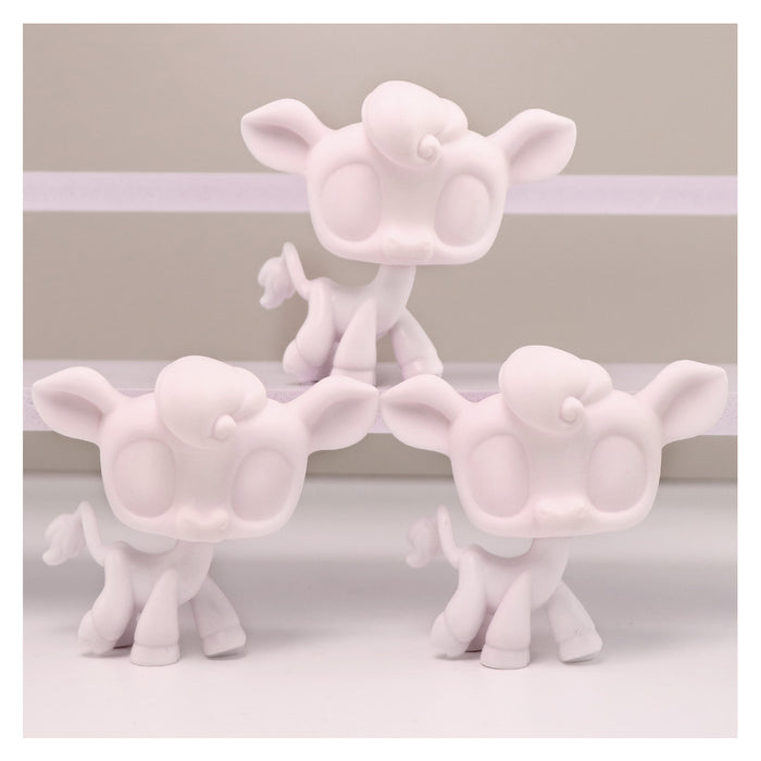 3 Pcs mini cow white base pack