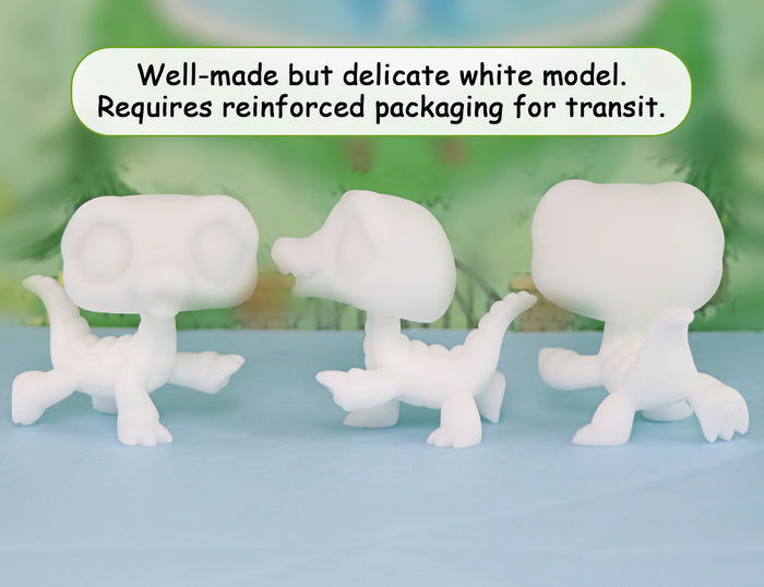 3 Pcs mini Crocodile white base pack