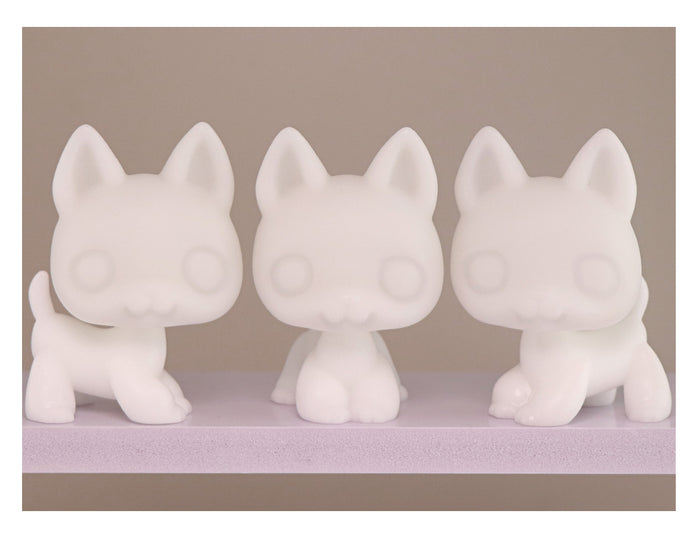 3 Pcs mini German Shepherd white base pack