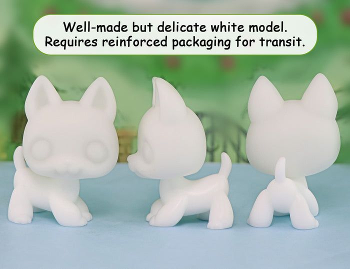 3 Pcs mini German Shepherd white base pack