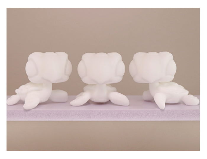 3 Pcs mini sea turtle white base pack