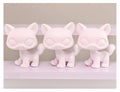 3 Pcs mini walking cat white base pack