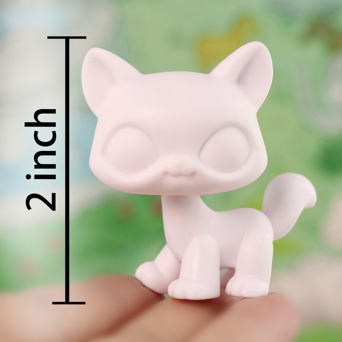 3 Pcs mini walking cat white base pack