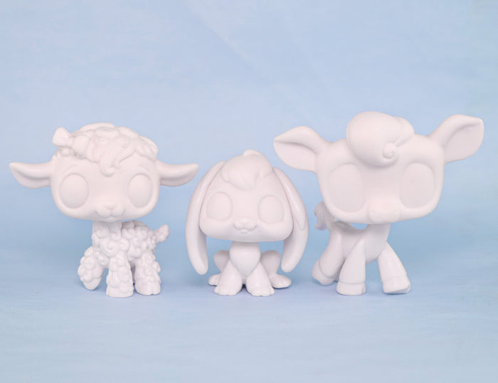3 Pcs mini white base pack K19