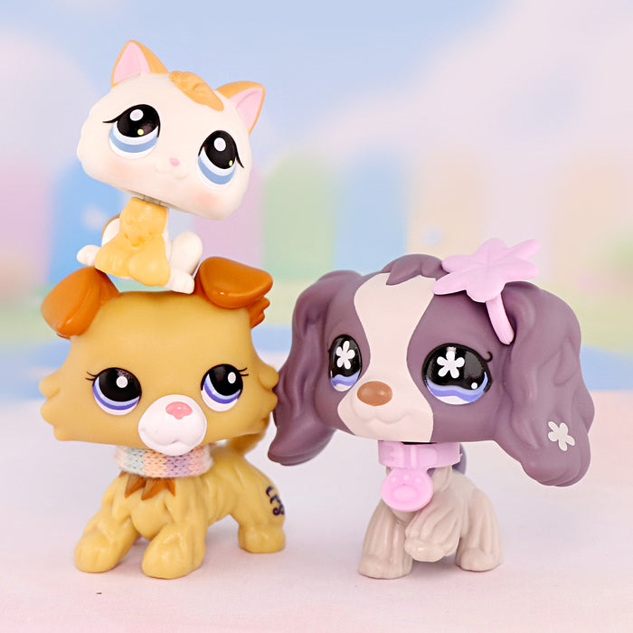 3Pcs mini Dog and Kitten lot