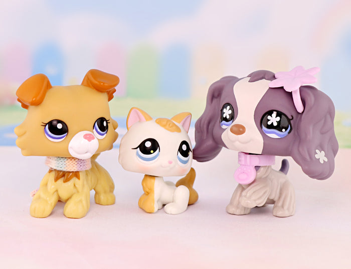 3Pcs mini Dog and Kitten lot