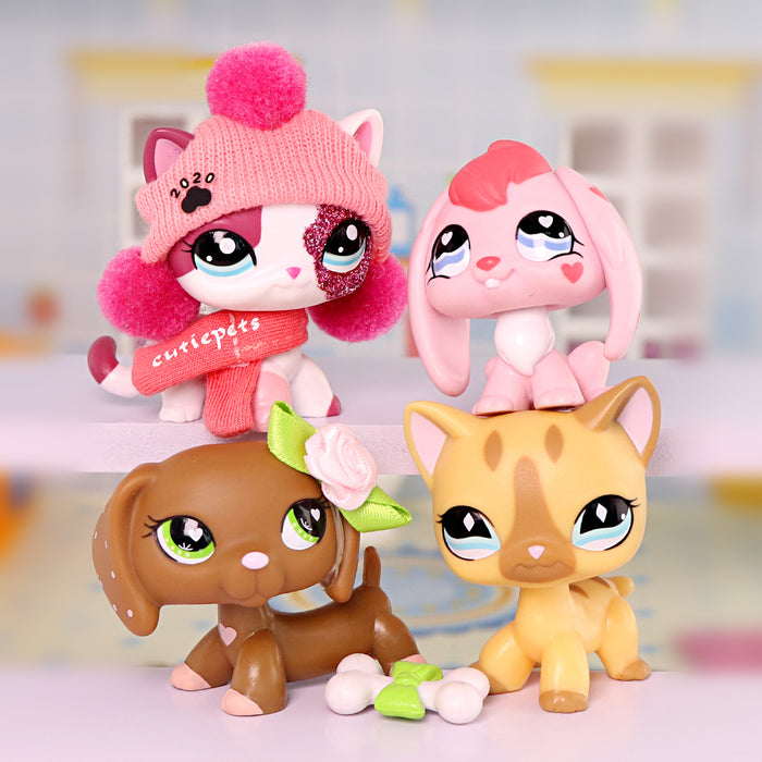 4 Pcs Cat Dashchund Bunny Set For Easter