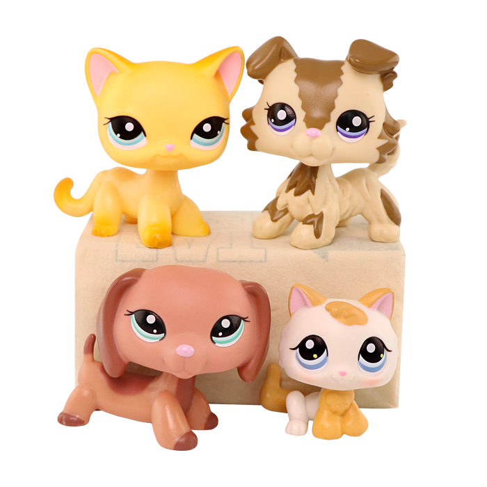 4 Pcs mini cat and dog Pack