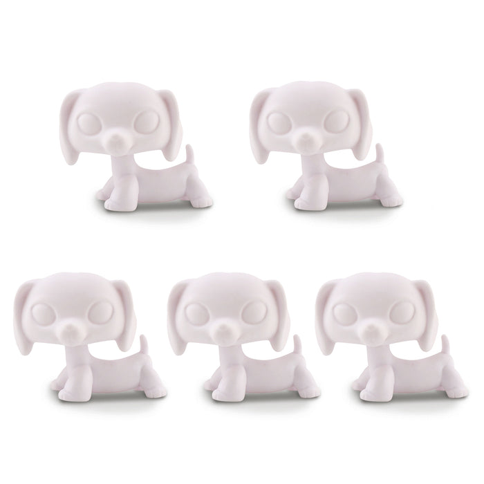5 Pcs lps dachshund white base pack