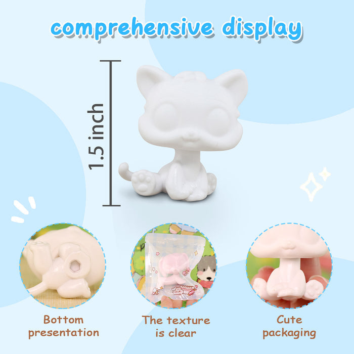 5 Pcs lps kitten white base pack