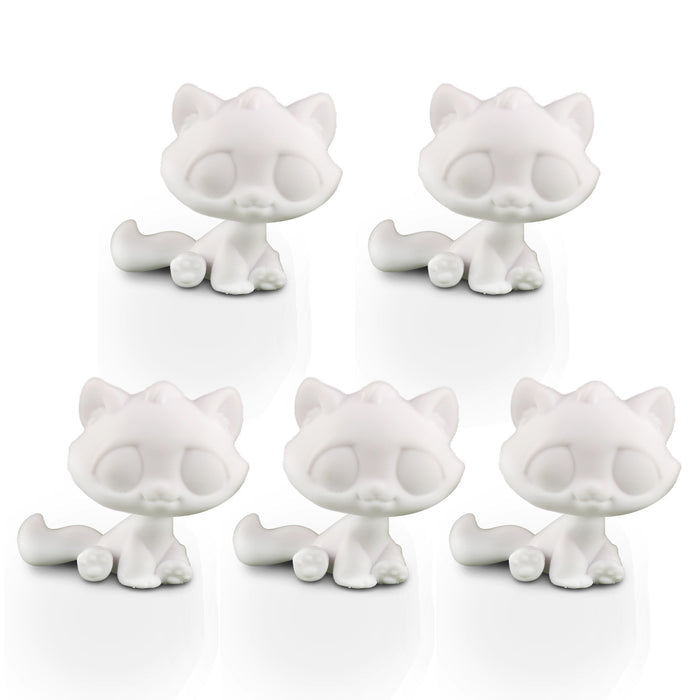 5 Pcs lps tabby bonbon cat white base pack