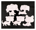 5 Pcs lps white blank base pack