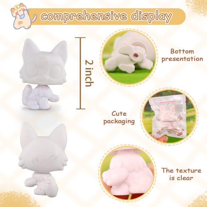 5 Pcs lps wolfcat white base pack