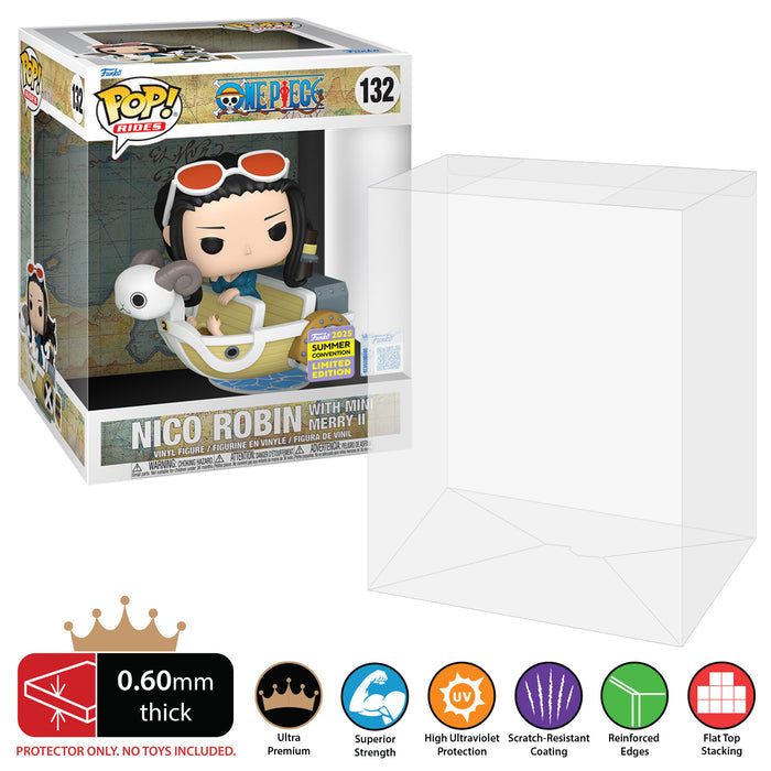 Pop Deluxe 6 inch Super Size Funko Pop Protectors - 0.60mm Thick UV Resistant Funko Pop Shield Protectors - The Best Quality Ultra Premium, Superior Strength, High Ultraviolet Protection, Scratch Resistant Coating, Reinforced Edges, Flat Top Stacking