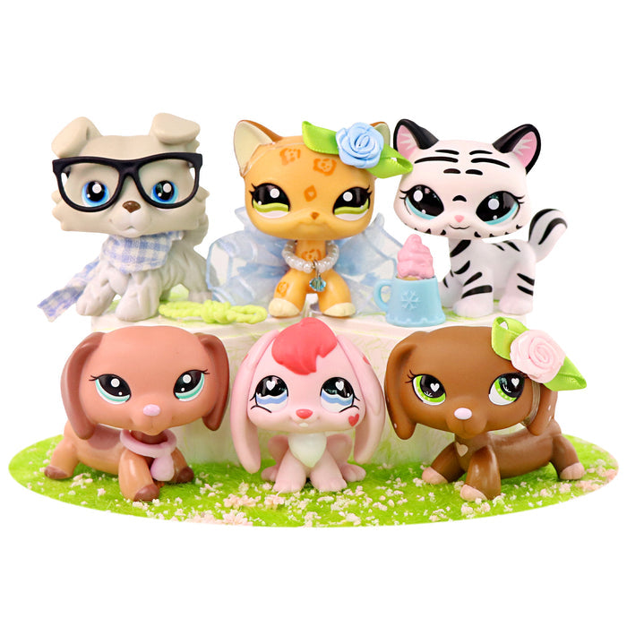 6 Pcs mini cat and dog Pack