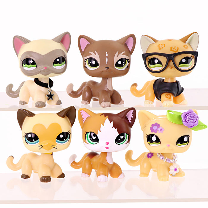 6 pcs mini shorthair cats
