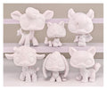 6 Pcs mini white base pack