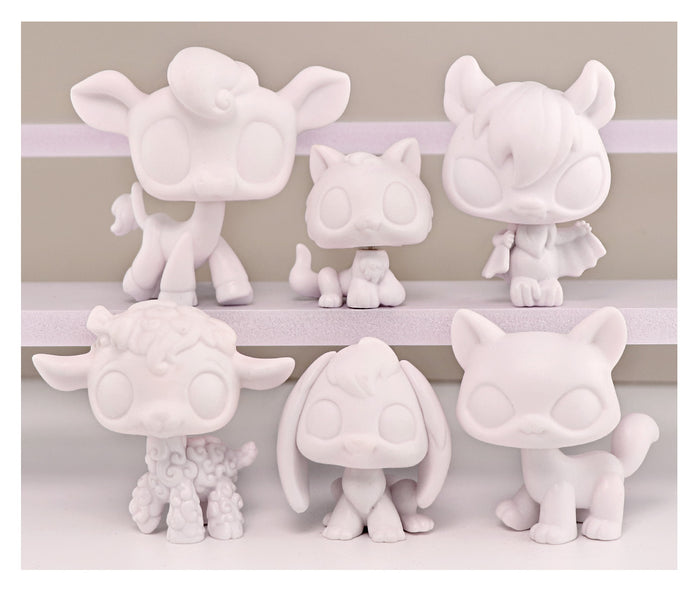 6 Pcs mini white base pack