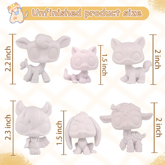 8 Pcs mini white base pack ( not bobble head)